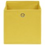 Cajas de almacenaje 4 uds tela no tejida amarillo 28x28x28 cm de vidaXL, Cestas para almacenaje - Ref: Foro24-325223, Precio:...