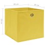 Cajas de almacenaje 4 uds tela no tejida amarillo 28x28x28 cm de vidaXL, Cestas para almacenaje - Ref: Foro24-325223, Precio:...