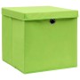 Cajas de almacenaje con tapas 4 uds verde 28x28x28 cm de vidaXL, Cestas para almacenaje - Ref: Foro24-325228, Precio: 27,21 €...