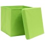 Cajas de almacenaje con tapas 4 uds verde 28x28x28 cm de vidaXL, Cestas para almacenaje - Ref: Foro24-325228, Precio: 27,21 €...