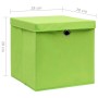 Cajas de almacenaje con tapas 4 uds verde 28x28x28 cm de vidaXL, Cestas para almacenaje - Ref: Foro24-325228, Precio: 27,21 €...