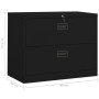 Armario archivador de acero negro 90x46x72,5 cm de vidaXL, Armarios archivadores - Ref: Foro24-336288, Precio: 238,10 €, Desc...