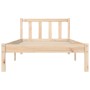 Solid pine wood bed frame 90x200 cm by vidaXL, Beds and slatted bases - Ref: Foro24-836180, Price: 113,41 €, Discount: %