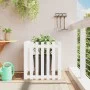 Jardinera diseño de valla madera maciza pino blanca 70x70x70 cm by vidaXL, Pots and planters - Ref: Foro24-832463, Price: 47,...