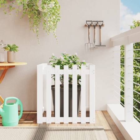 Planter fence design solid white pine wood 70x70x70 cm by vidaXL, Pots and planters - Ref: Foro24-832463, Price: 47,99 €, Dis...