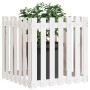 Planter fence design solid white pine wood 70x70x70 cm by vidaXL, Pots and planters - Ref: Foro24-832463, Price: 46,36 €, Dis...