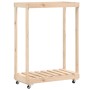 Woodshed with wheels solid pine wood 76.5x40x108 cm by vidaXL, Firewood bags and holders - Ref: Foro24-832325, Price: 46,57 €...