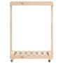 Woodshed with wheels solid pine wood 76.5x40x108 cm by vidaXL, Firewood bags and holders - Ref: Foro24-832325, Price: 46,57 €...