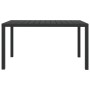 Black aluminum and WPC garden table 150x90x74 cm by vidaXL, Garden tables - Ref: Foro24-42791, Price: 192,45 €, Discount: %