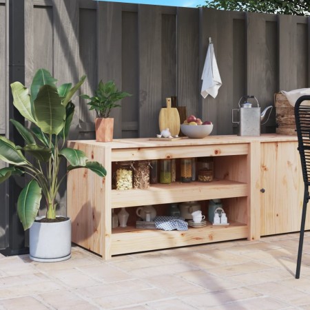 Outdoor kitchen furniture solid pine wood 106x55x64 cm by vidaXL, Kitchen cabinets - Ref: Foro24-832333, Price: 131,38 €, Dis...