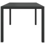 Black aluminum and WPC garden table 150x90x74 cm by vidaXL, Garden tables - Ref: Foro24-42791, Price: 192,45 €, Discount: %