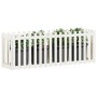 Raised garden bed with white pine wood fence 200x50x70cm by vidaXL, Pots and planters - Ref: Foro24-832513, Price: 73,70 €, D...