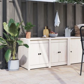 Outdoor kitchen cabinet solid white pine wood 106x55x64cm by vidaXL, Kitchen cabinets - Ref: Foro24-832338, Price: 139,53 €, ...