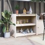 Mueble de cocina exterior madera maciza pino blanco 106x55x92cm de vidaXL, Armarios de cocina - Ref: Foro24-832346, Precio: 1...