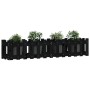 Raised garden bed with black pine wood fence 150x30x30cm by vidaXL, Pots and planters - Ref: Foro24-832489, Price: 42,36 €, D...