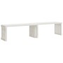 Extendable garden bench in white pine wood 212.5x40.5x45 cm by vidaXL, garden benches - Ref: Foro24-832526, Price: 89,64 €, D...