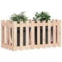 Raised garden bed with solid pine wood fence 100x50x70cm by vidaXL, Pots and planters - Ref: Foro24-832482, Price: 40,67 €, D...