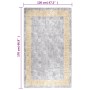 Alfombra lavable antideslizante gris y dorado 120x170 cm de vidaXL, Alfombras - Ref: Foro24-373984, Precio: 35,53 €, Descuent...