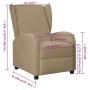 Cappuccino Faux Leather Recliner Wing Chair by vidaXL, Armchairs - Ref: Foro24-342331, Price: 185,64 €, Discount: %