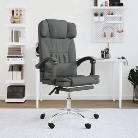 Silla de oficina reclinable con masaje de tela gris oscuro de vidaXL, Sillas de oficina - Ref: Foro24-349742, Precio: 114,09 ...