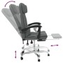 Silla de oficina reclinable con masaje de tela gris oscuro de vidaXL, Sillas de oficina - Ref: Foro24-349742, Precio: 114,99 ...