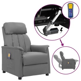 Gray synthetic leather elevating massage chair by vidaXL, Electric massage chairs - Ref: Foro24-3093236, Price: 238,99 €, Dis...