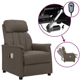 Elektrischer Massagesessel aus grauem Kunstleder von vidaXL, Elektrische Massagesessel - Ref: Foro24-3098503, Preis: 220,99 €...