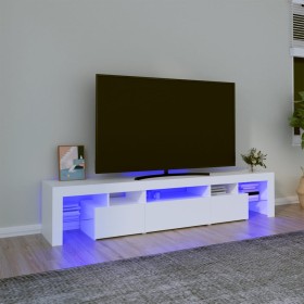 Mueble de TV con luces LED blanco 200x36,5x40 cm de vidaXL, Muebles TV - Ref: Foro24-3152810, Precio: 151,20 €, Descuento: %