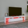 Mueble de TV con luces LED blanco 200x36,5x40 cm de vidaXL, Muebles TV - Ref: Foro24-3152810, Precio: 169,17 €, Descuento: %