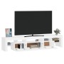 Mueble de TV con luces LED blanco 200x36,5x40 cm de vidaXL, Muebles TV - Ref: Foro24-3152810, Precio: 169,17 €, Descuento: %