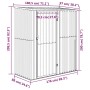 Garden shed anthracite galvanized steel 180.5x97x209.5 cm by vidaXL, Sheds - Ref: Foro24-150905, Price: 238,71 €, Discount: %