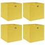 Storage boxes 4 pcs yellow fabric 32x32x32 cm by vidaXL, Storage baskets - Ref: Foro24-288365, Price: 23,98 €, Discount: %