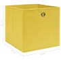 Aufbewahrungsboxen 4 Stück gelber Stoff 32x32x32 cm von vidaXL, Aufbewahrungskörbe - Ref: Foro24-288365, Preis: 23,98 €, Raba...