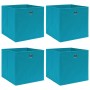 Storage boxes 4 pcs light blue fabric 32x32x32 cm by vidaXL, Storage baskets - Ref: Foro24-288373, Price: 27,35 €, Discount: %