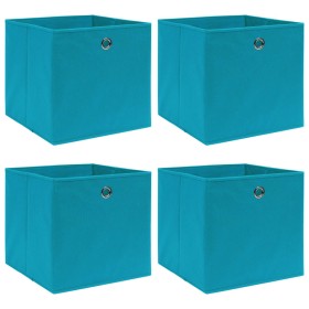 Storage boxes 4 pcs light blue fabric 32x32x32 cm by vidaXL, Storage baskets - Ref: Foro24-288373, Price: 25,01 €, Discount: %