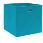 Storage boxes 4 pcs light blue fabric 32x32x32 cm by vidaXL, Storage baskets - Ref: Foro24-288373, Price: 27,35 €, Discount: %