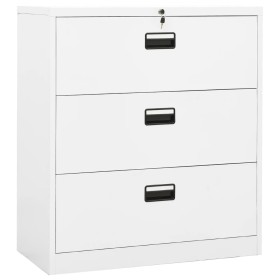 White steel filing cabinet 90x46x103 cm by vidaXL, Filing cabinets - Ref: Foro24-336290, Price: 297,99 €, Discount: %