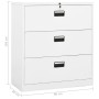 Aktenschrank aus weißem Stahl, 90 x 46 x 103 cm von vidaXL, Aktenschränke - Ref: Foro24-336290, Preis: 314,76 €, Rabatt: %