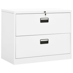 White steel filing cabinet 90x46x72.5 cm by vidaXL, Filing cabinets - Ref: Foro24-336286, Price: 219,06 €, Discount: %