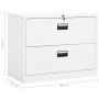 Aktenschrank aus weißem Stahl, 90 x 46 x 72,5 cm von vidaXL, Aktenschränke - Ref: Foro24-336286, Preis: 218,88 €, Rabatt: %