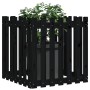 Fence design planter solid black pine wood 70x70x70 cm by vidaXL, Pots and planters - Ref: Foro24-832464, Price: 46,36 €, Dis...