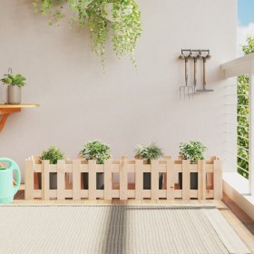 Raised garden bed with solid pine wood fence 150x30x30cm by vidaXL, Pots and planters - Ref: Foro24-832487, Price: 35,99 €, D...