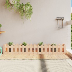 Raised garden bed with solid pine wood fence 200x30x30cm by vidaXL, Pots and planters - Ref: Foro24-832502, Price: 41,03 €, D...