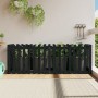 Arriate elevado jardín con valla madera pino negro 200x50x70cm de vidaXL, Maceteros y jardineras - Ref: Foro24-832514, Precio...