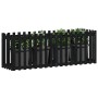 Arriate elevado jardín con valla madera pino negro 200x50x70cm de vidaXL, Maceteros y jardineras - Ref: Foro24-832514, Precio...