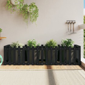 Raised garden bed with black pine wood fence 200x50x50cm by vidaXL, Pots and planters - Ref: Foro24-832509, Price: 64,99 €, D...