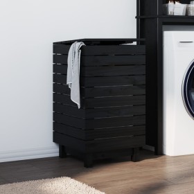 Laundry basket solid black pine wood 44x44x76 cm by vidaXL, Laundry baskets - Ref: Foro24-833332, Price: 135,62 €, Discount: %