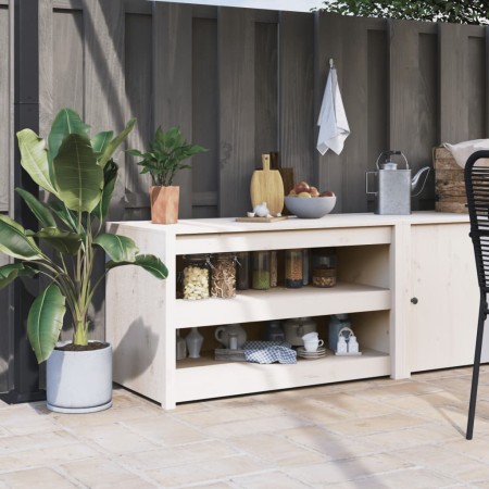 Outdoor kitchen cabinet solid white pine wood 106x55x64cm by vidaXL, Kitchen cabinets - Ref: Foro24-832334, Price: 157,76 €, ...