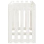 Raised garden bed with white pine wood fence 150x50x70cm by vidaXL, Pots and planters - Ref: Foro24-832498, Price: 62,13 €, D...