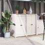 Exterior kitchen doors 2 units white pine wood 50x9x82 cm by vidaXL, cabinet doors - Ref: Foro24-832360, Price: 37,87 €, Disc...